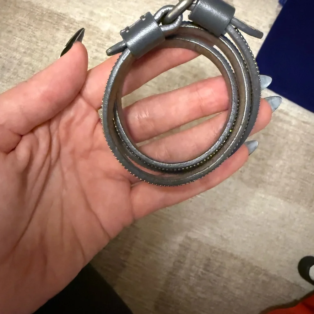 Gray Beaded Wrap Bracelet - Picture 2 of 5